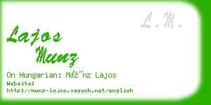 lajos munz business card